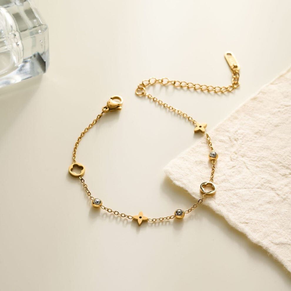 Premium Gold Series Crystal Diamonds Bracelet