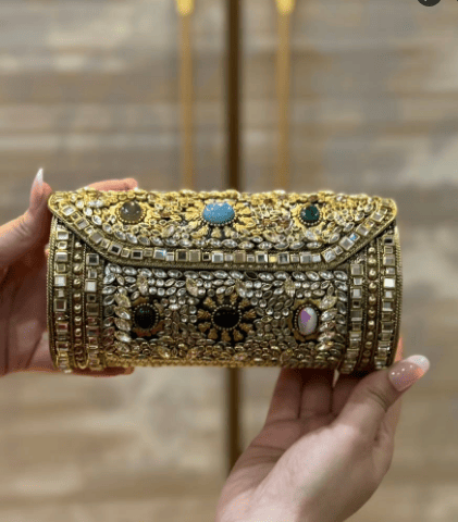 Kundan Gemstone Clutch