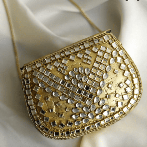Gold Mirror Sling Bag