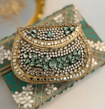 Green Stone Sling Bag