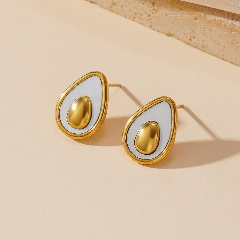 Gold Avocado Earrings